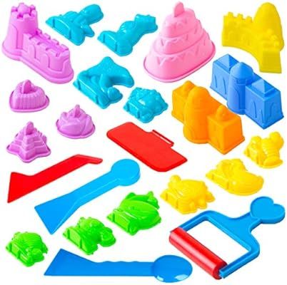 USA Toyz Sand Molds Beach Toys for Kids - 23pk Mini Sandbox Toys Sand Castle Building Kit with Ki... | Amazon (US)