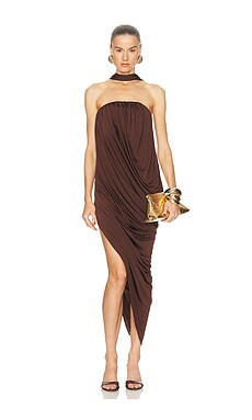 Camila Coelho Imarisa Midi Dress in Espresso from Revolve.com | Revolve Clothing (Global)