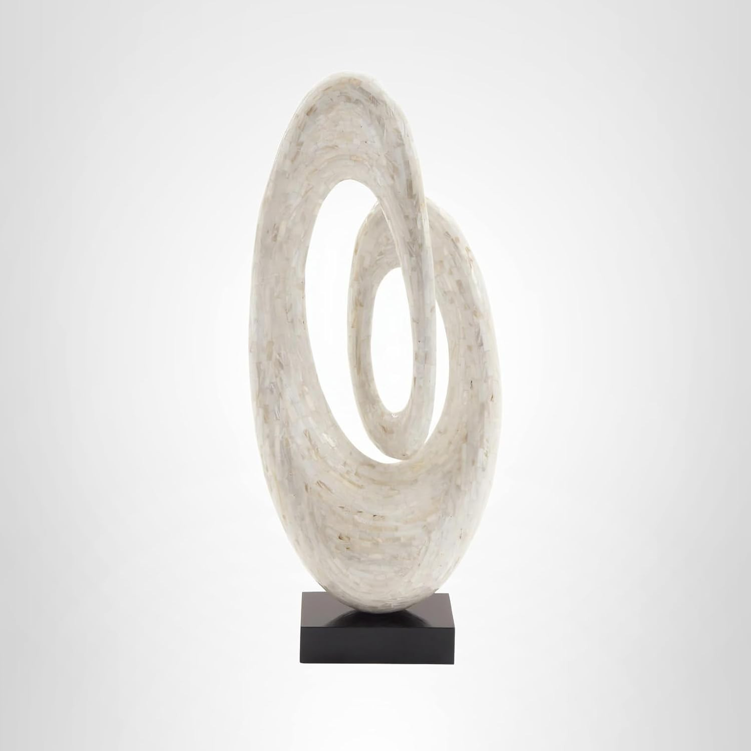 Deco 79 Mother of Pearl Shell Abstract Decorative Sculpture Swirl Home Decor Statue with Black Ba... | Amazon (US)