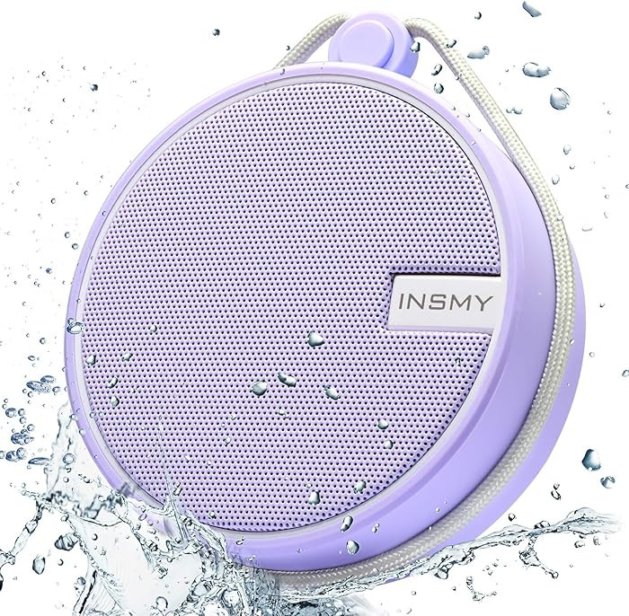 INSMY C12 IPX7 Waterproof Shower Bluetooth Speaker, Portable Small Speaker, Speakers Bluetooth Wi... | Amazon (US)