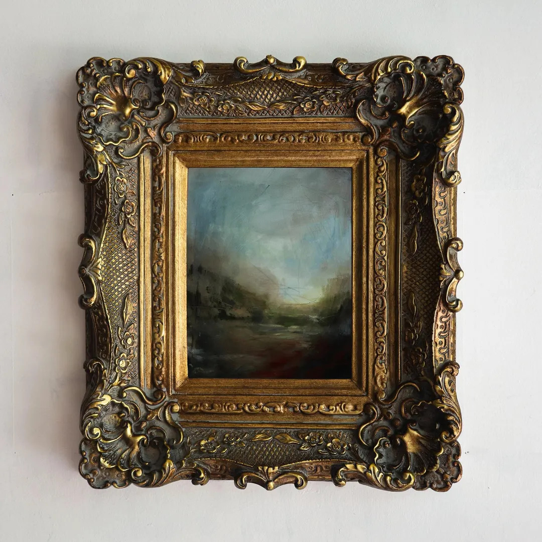 Landscape Through Mist #2, Original Oil Painting by Sam Dewey | Fine Art Print | Etsy (US)