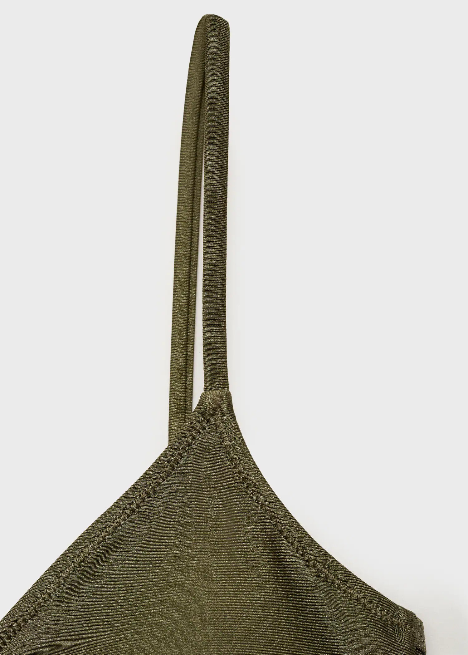 Satin-finish bikini top - Women | MANGO United Kingdom | MANGO (UK)