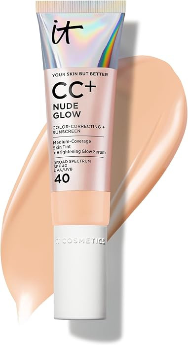 IT Cosmetics CC+ Nude Glow SPF 40 - Medium Coverage Foundation, 2% Niacinamide + Hyaluronic Acid ... | Amazon (US)