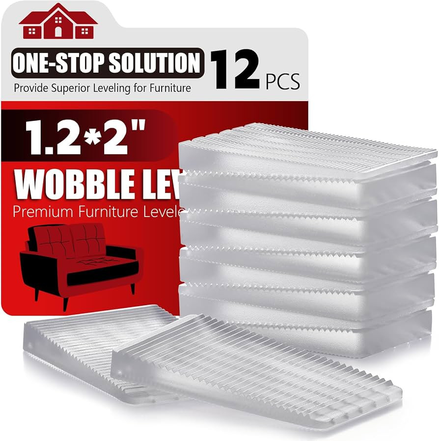 Flexible Plastic Shims 12pcs Kit Size Variety | Clear Leveling Kit for Home Improvement | Furnitu... | Amazon (US)
