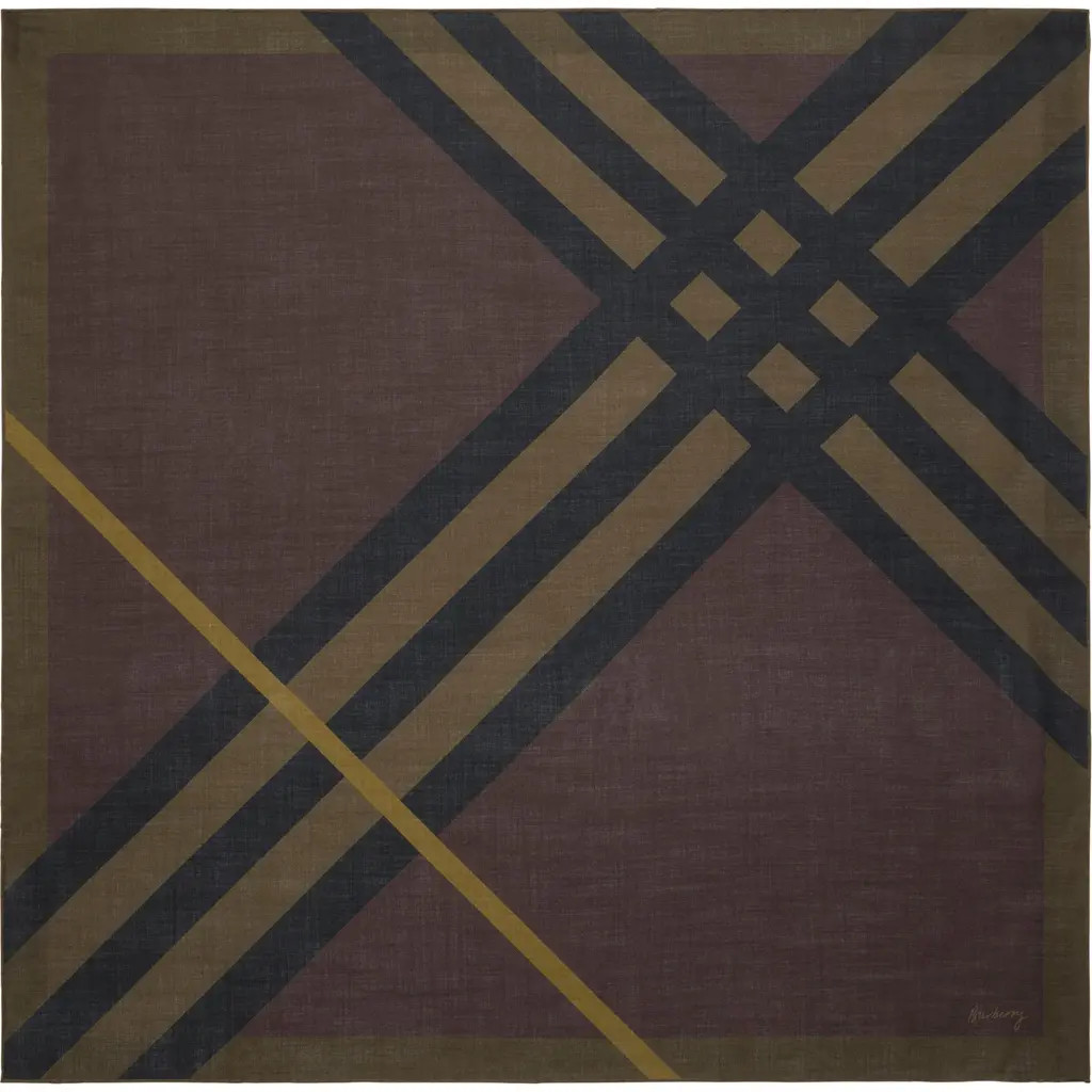 burberry Check Cashmere Silk Scarf in Truffle Brown at Nordstrom | Nordstrom