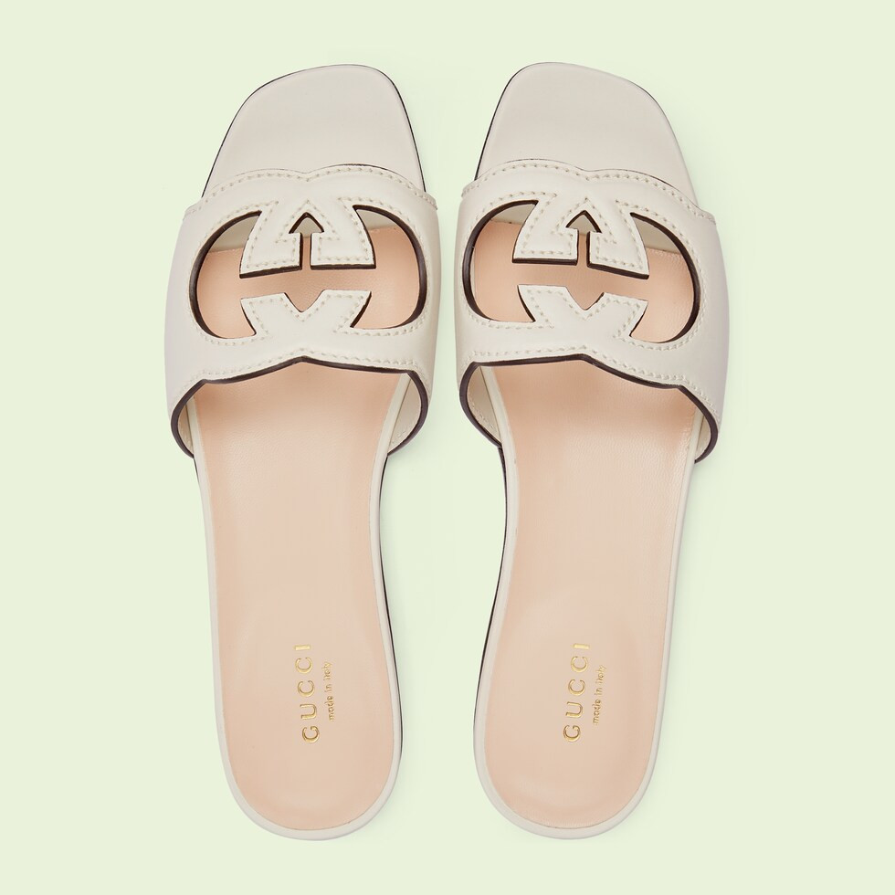 Gucci Women's Interlocking G cut-out slide sandal | Gucci (US)