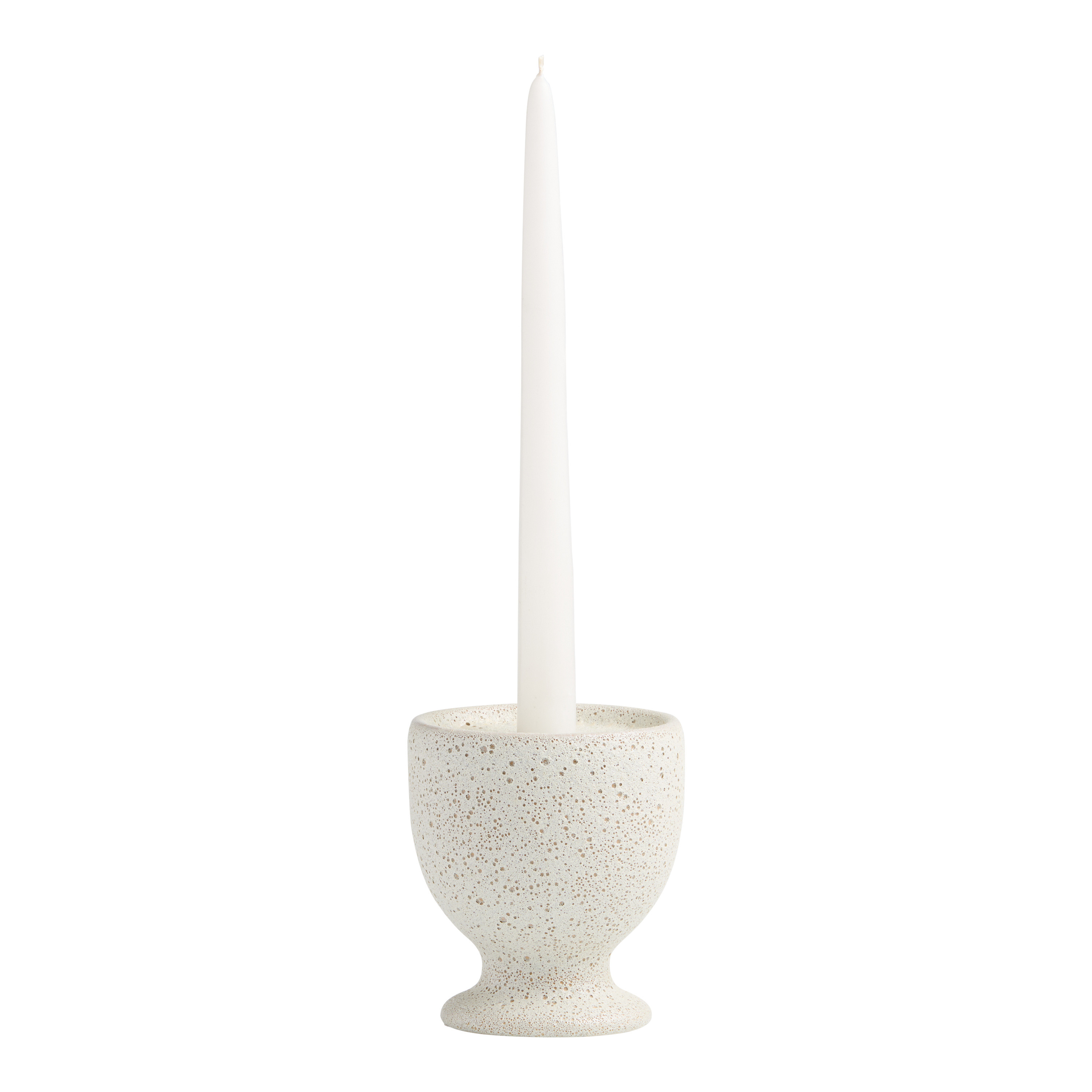 White Lava Rock Pillar or Taper Candle Holder | World Market