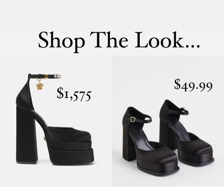 Shop the look
Look for less
Platform heels
Mary Janes
Black
Satin
Versace
H&M
Fall shoes
Shoe trend 

#LTKunder50 #LTKshoecrush #LTKSeasonal