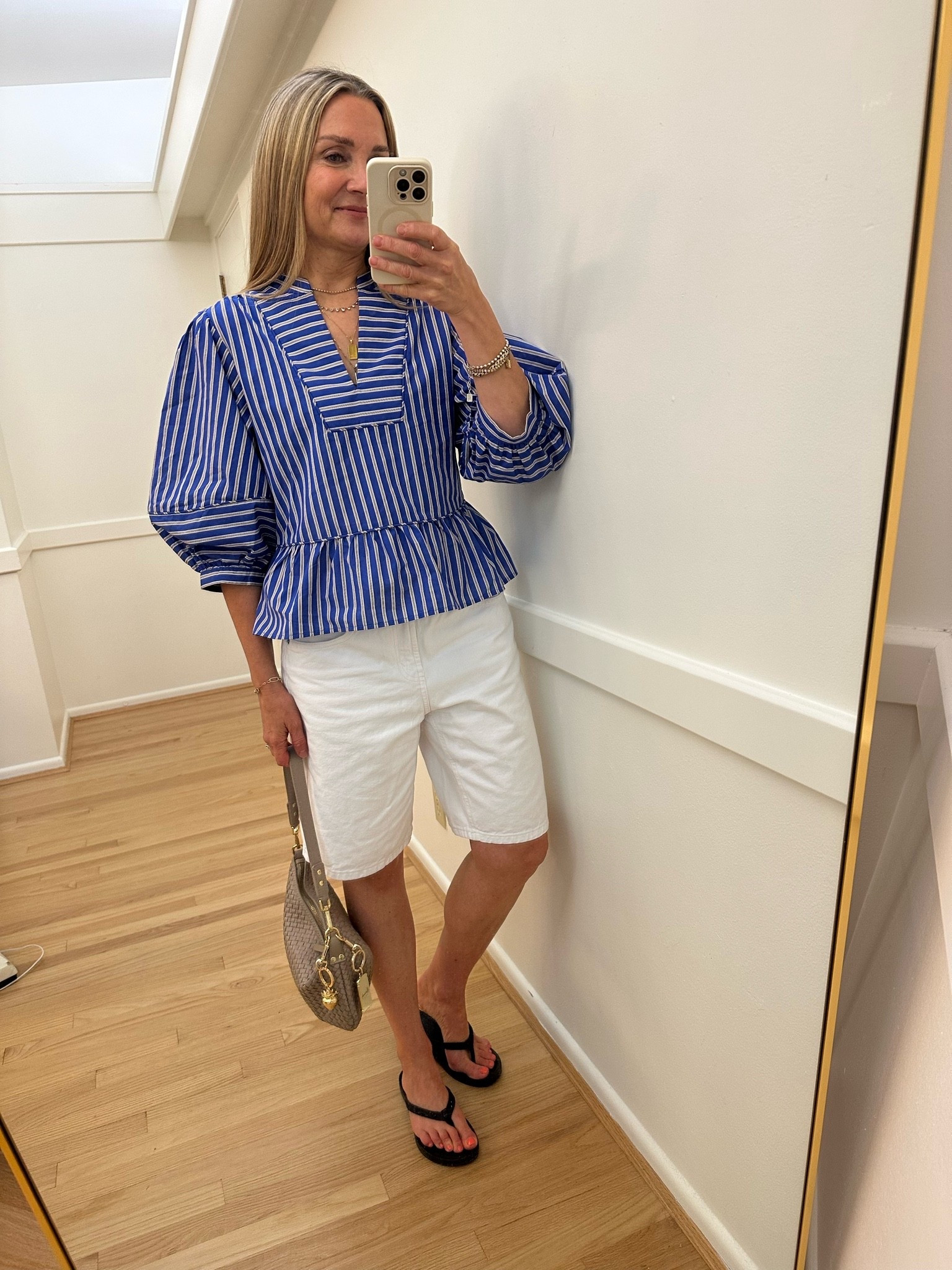 Today’s outfit: @Avara peplum top with @Target white denim jorts. I’m 5’6” and am wearing size small top and 4 in jorts.

#LTKootd #LTKOver40 #LTKSaleAlert