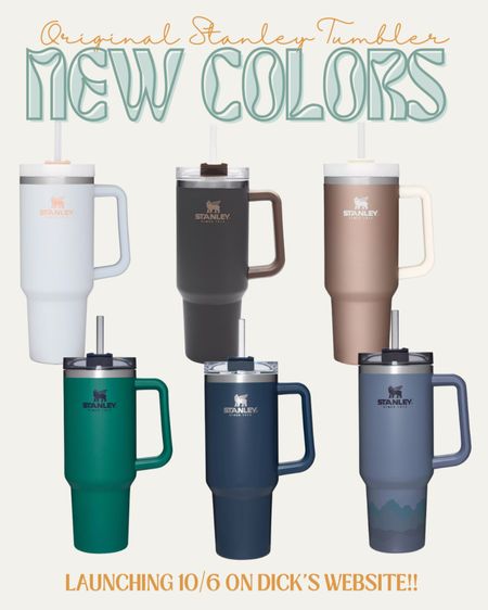 NEW COLORS LAUNCHING ONLINE AT DICK’S SPORTING GOODS 10/6 
10 AM EST 

These are the ORIGINAL Stanley tumblers 40 Oz - not the newest edition H2.0

#LTKstyletip #LTKSeasonal #LTKunder50