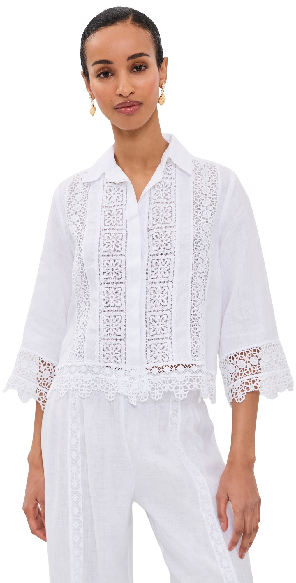Temptation Positano Natisso Linen Top | Shopbop | Shopbop