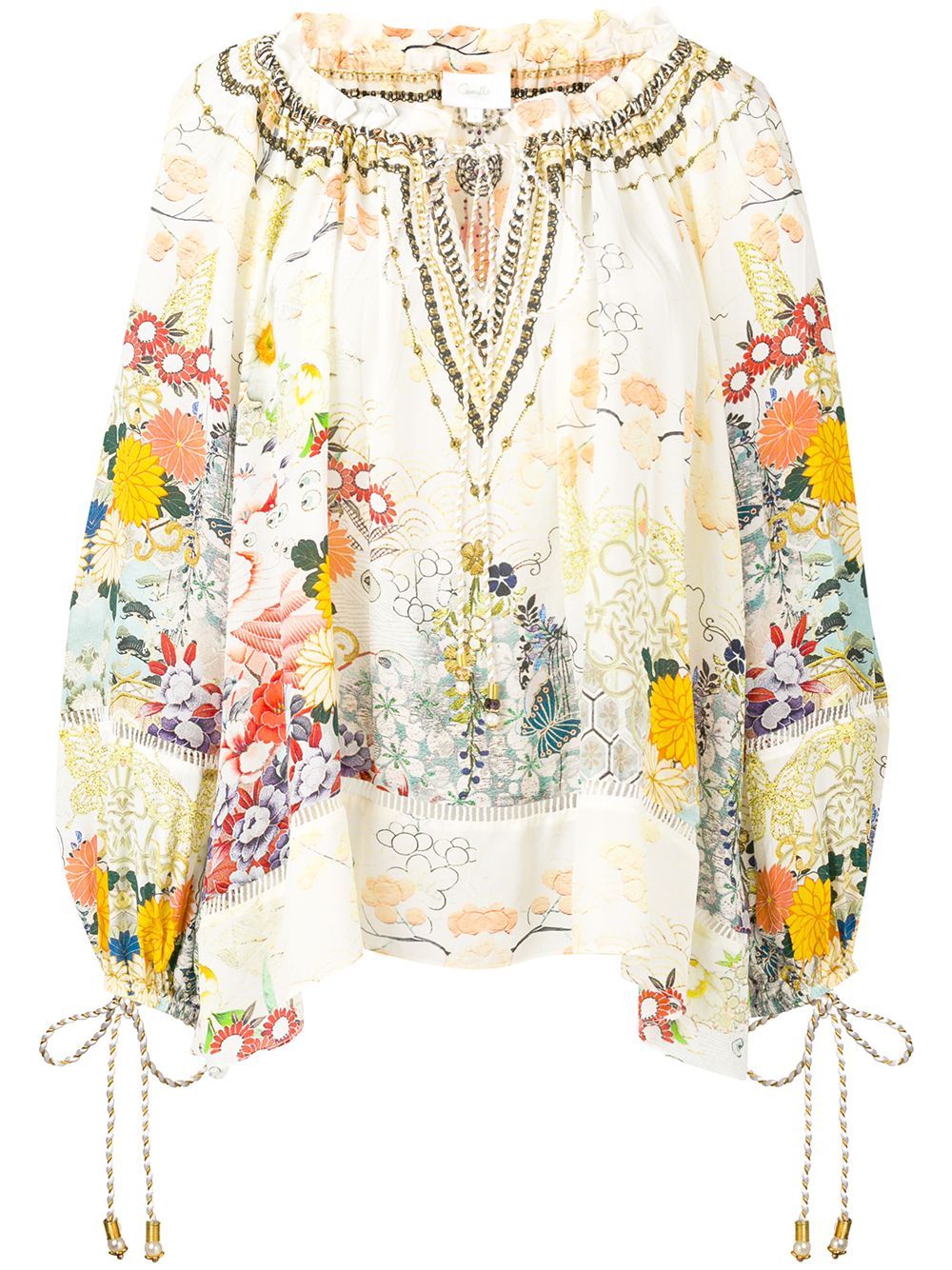 Camilla floral print blouse - White | FarFetch US