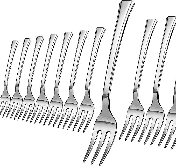Exquisite Plastic Mini Forks 100CT Premium Quality Silverware Silver Look Alike Heavy Duty Plasti... | Amazon (US)