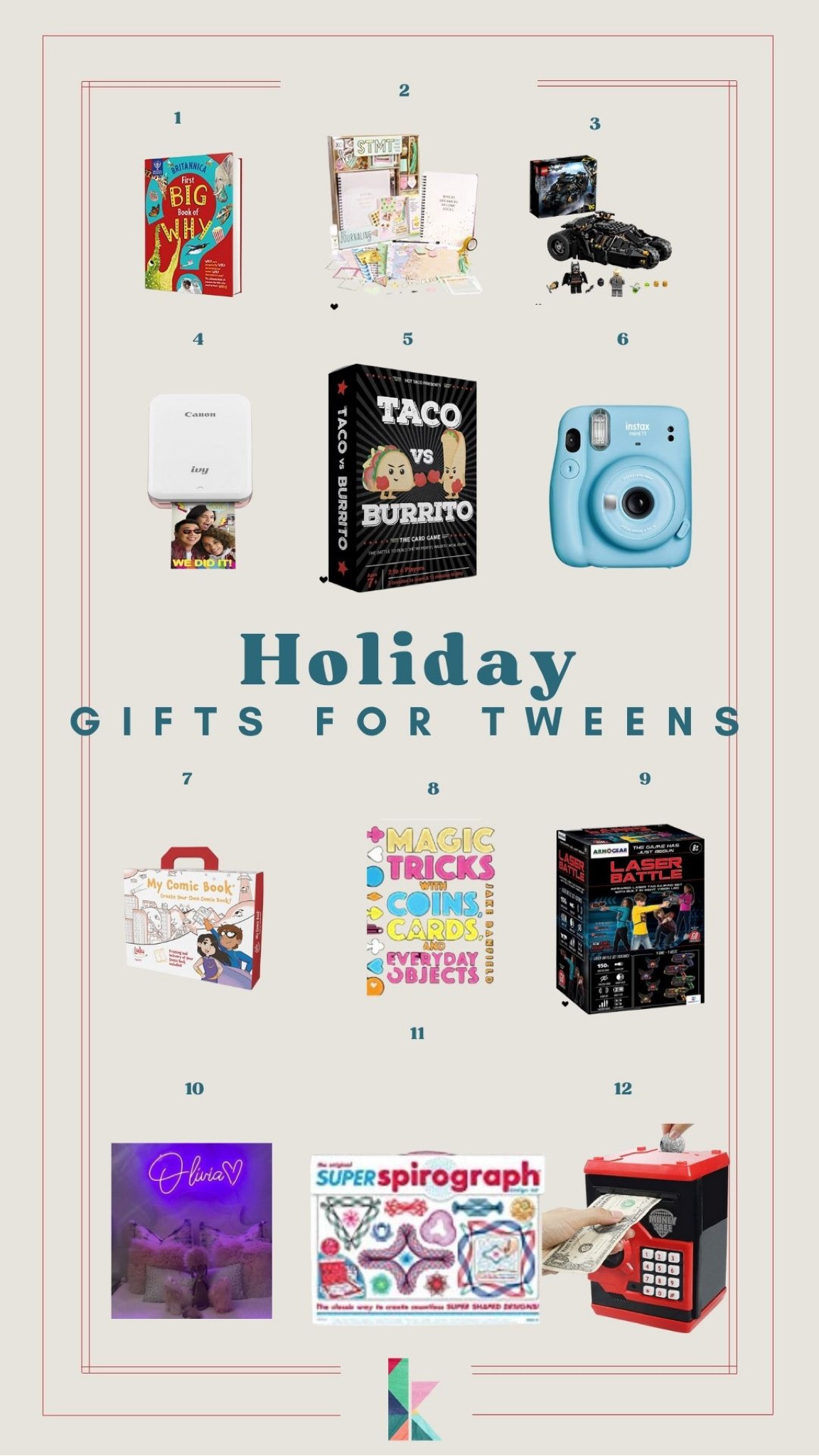 Tween, tween gifts, Amazon, camera, magic, Christmas, gifts for tweens, comic book, photo, printer

#LTKkids #LTKHoliday #LTKunder50