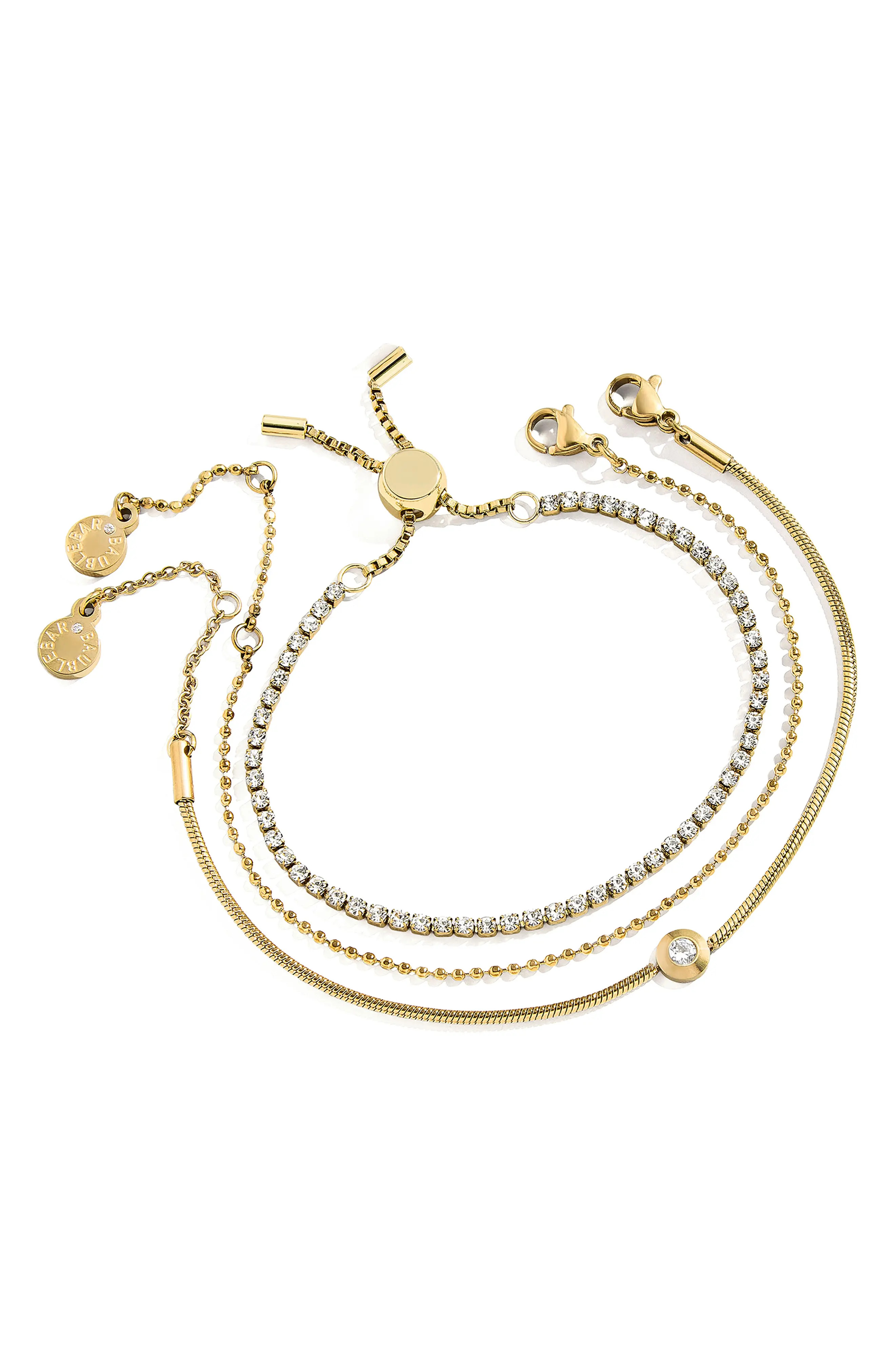 BaubleBar Catherine Set of 3 Water Resistant Bracelets (Women) | Nordstrom | Nordstrom