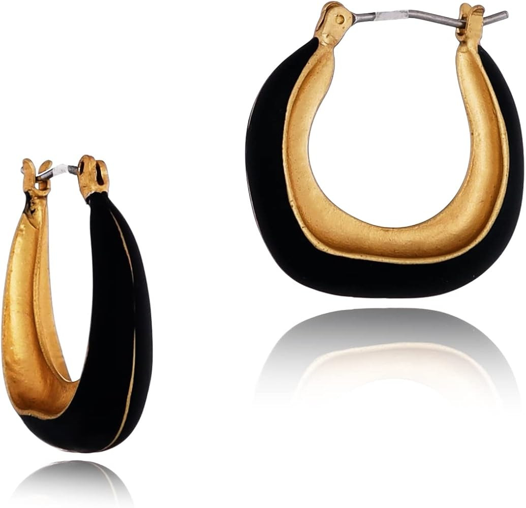 18K Gold Plated Hoop Earrings for Women Girls | Amazon (US)