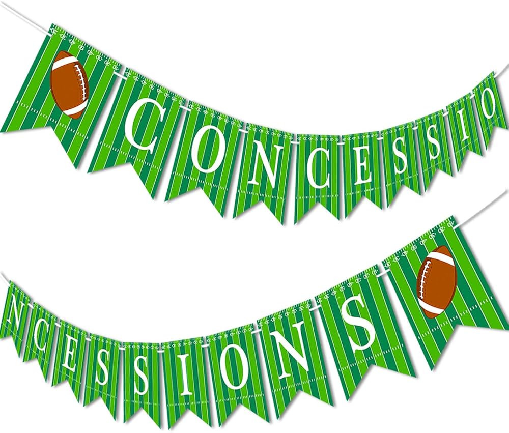 Football Banner Concessions Garland Party Supplies Decoration Sports Game Day SUPER BOWL Sunday P... | Amazon (US)