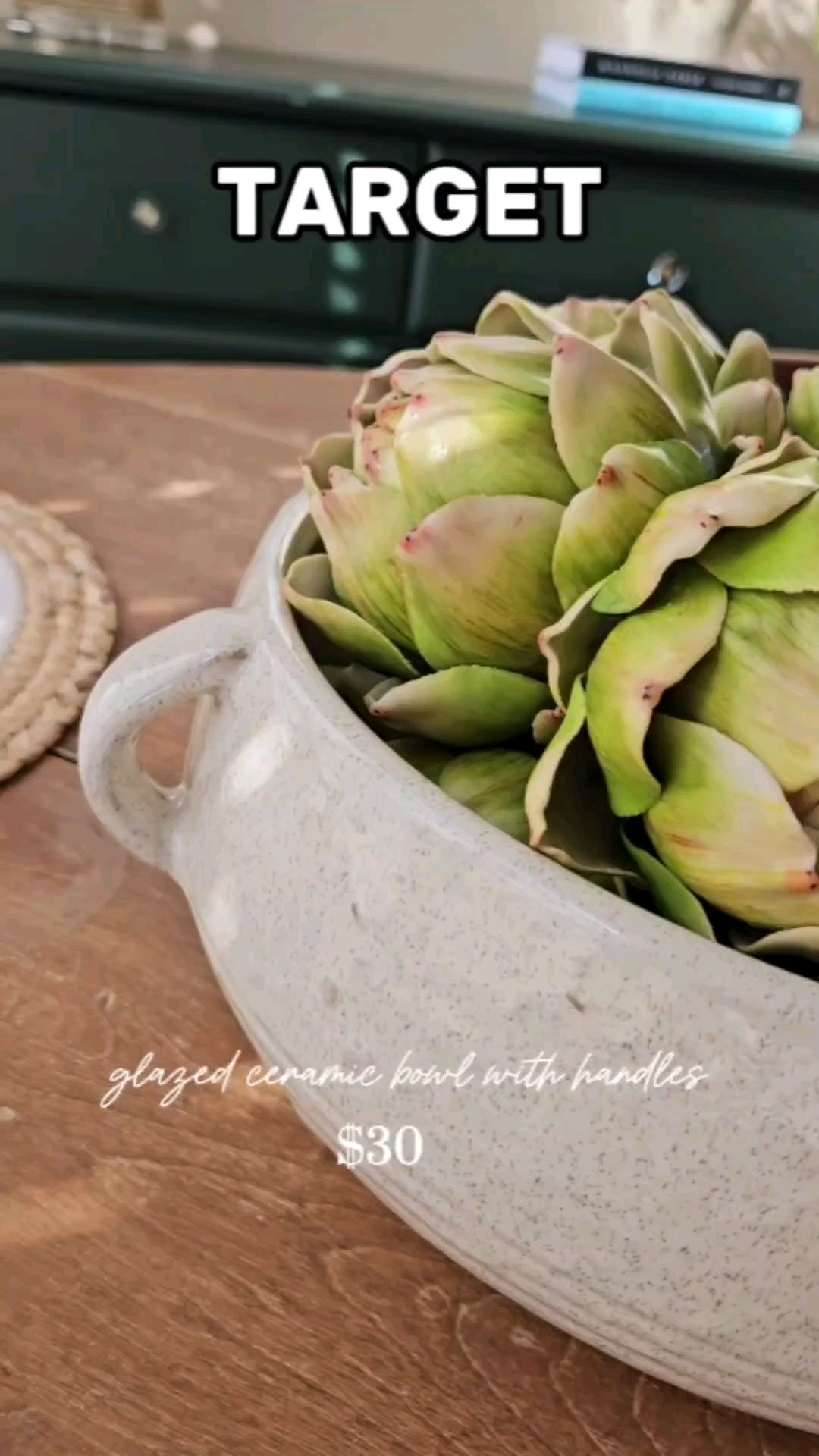 🌸 Welcome the new season with this stunning glazed ceramic bowl with handles from @Target! This versatile piece adds a pop of color and elegance. Swipe up to bring a touch of spring into your home! 🌸 #SpringDecor #TargetStyle #HomeEssentials #LTKspring 

 #LTKSeasonal #LTKHome #LTKFindsUnder50