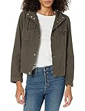 Levi's Women's Washed Cotton Midlength Swing Coat Jacket, Army Green, Large | Amazon (US)