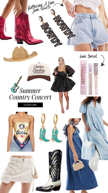 The perfect accessories and outfit ideas for a summer country concert 

#LTKfindsunder100 #LTKsalealert #LTKstyletip