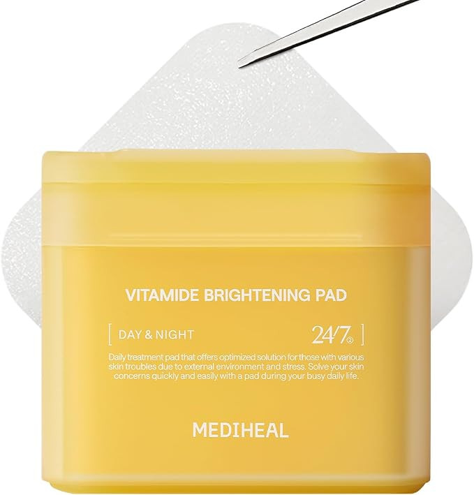 MEDIHEAL Toner Pads [Vitamide] - Radiance Boosting Pad for Clear, Illuminating Skin - Contains Ni... | Amazon (US)