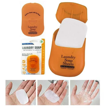 Travelon Laundry Soap Sheets 50-Count Mini Portable Travel Soap Paper Sheets | Walmart (US)