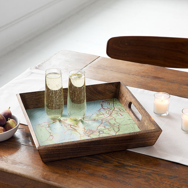 Custom Map Serving Tray | UncommonGoods
