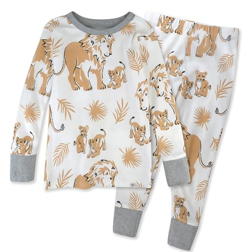 HonestBaby 2-Piece Pajamas Sleepwear PJs 100% Organic Cotton for Baby, Toddler, Kids, Boy, Lion, 3T | Amazon (US)