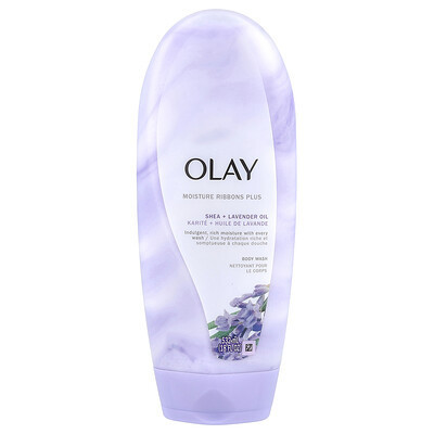 Olay, Moisture Ribbons Plus, Body Wash, Shea + Lavender Oil, 18 fl oz (532 ml) | iHerb