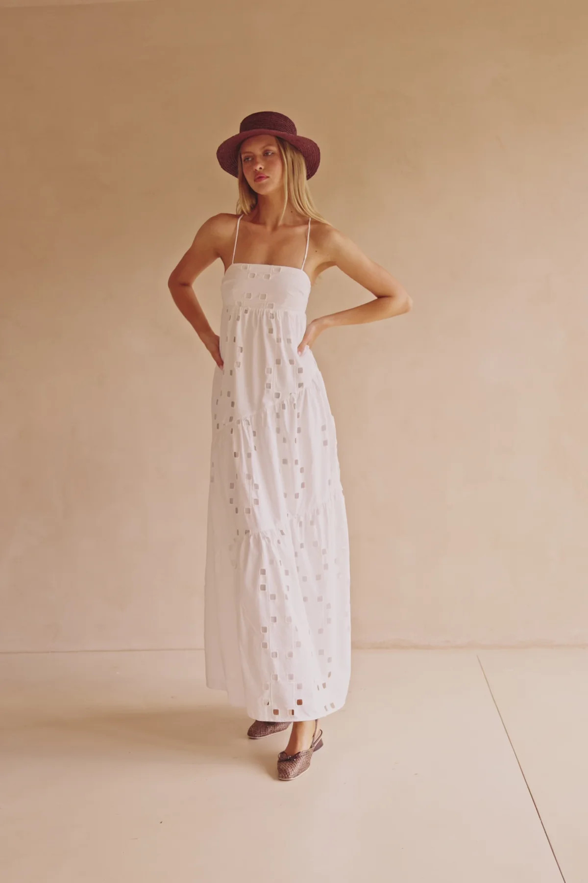 Backless Giselle Dress - Cutwork | Sabo Skirt US