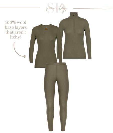 Favorite 100% wool base layers — great for cold weather, skiing, mountain days and really any winter activity. Icebreaker and Kari Traa are my go to. The 200 weight and above are better for colder days. The 175 are perfect for layering under clothes and year round wear. All of these are soft and not itchy at all.

Skiing, snowboarding, winter gear, hiking, travel, wool, baselayers 

#LTKfindsunder100 #LTKfitness #LTKtravel