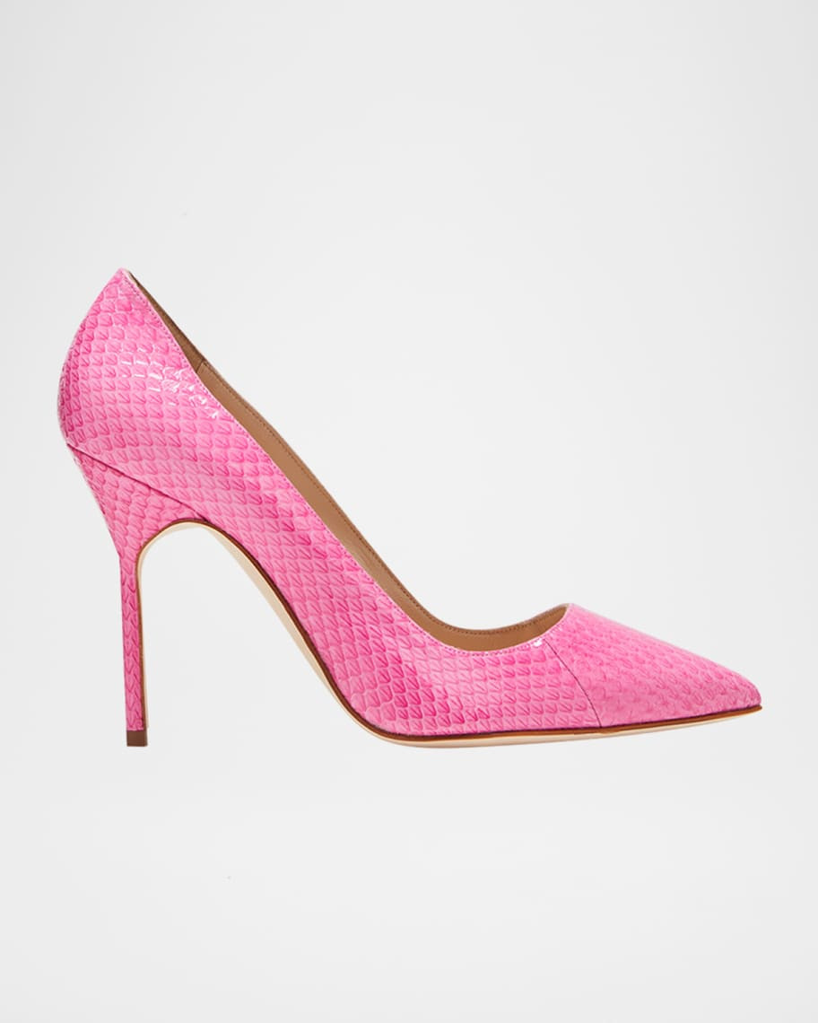 BB 105mm Embossed Leather Pumps | Neiman Marcus