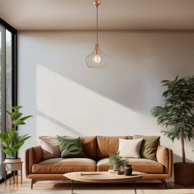 Metal Body Cage Single Pendant | Wayfair Professional