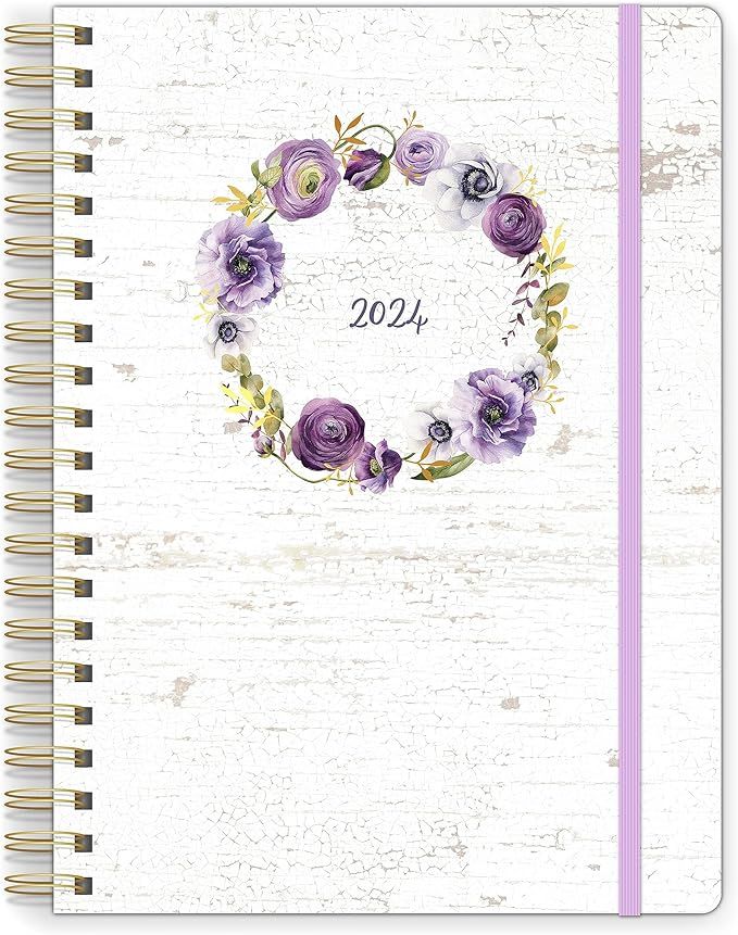 Southworth Planner (January 2024-December 2024), 8.5" x 11", Sweet Purple Rustic Wreath, Premium ... | Amazon (US)