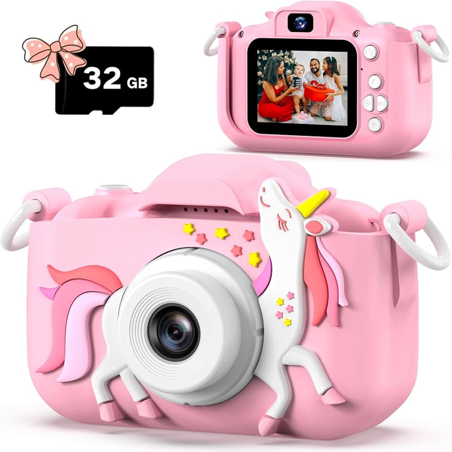 Dwfit Upgrade Selfie Kids Camera, Christmas Birthday Gifts for Boys Girls Age 3-12, HD Kids Digit... | Amazon (US)
