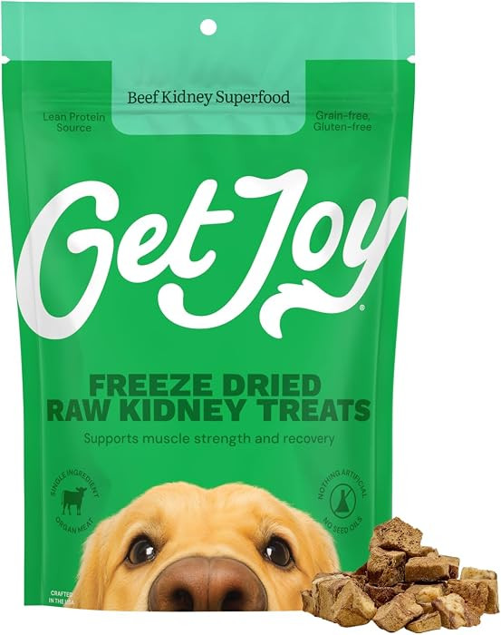 Get Joy Freeze Dried 100% Beef Kidney Dog Treats, 4oz | Single Ingredient Organ Meat, High Protei... | Amazon (US)