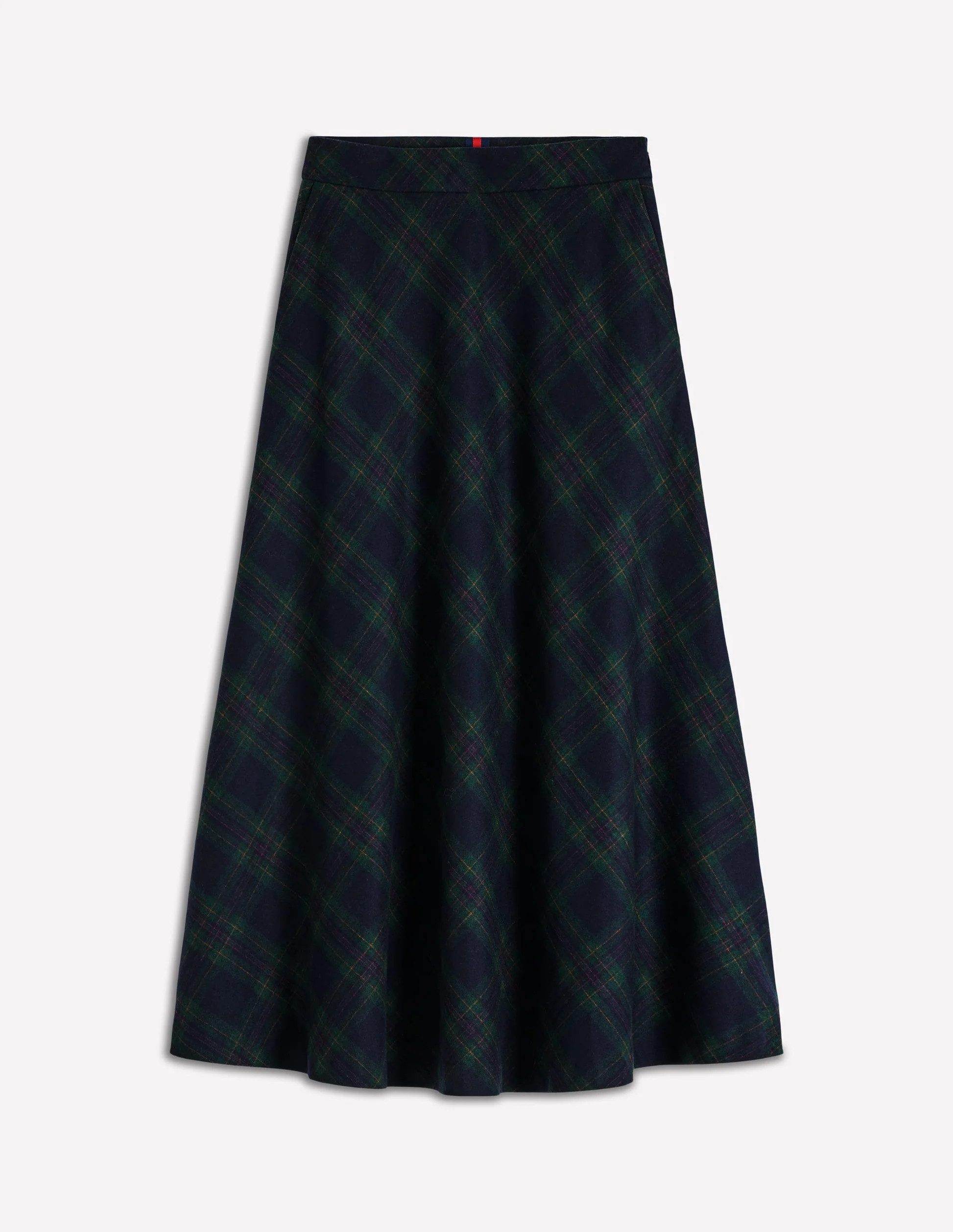 Hayley Wool Midi Skirt-Black Watch | Boden (US)