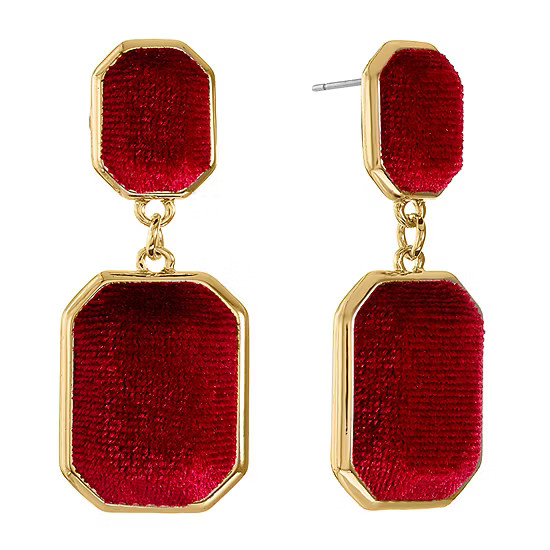 Monet Jewelry Velvet Drop Earrings | JCPenney