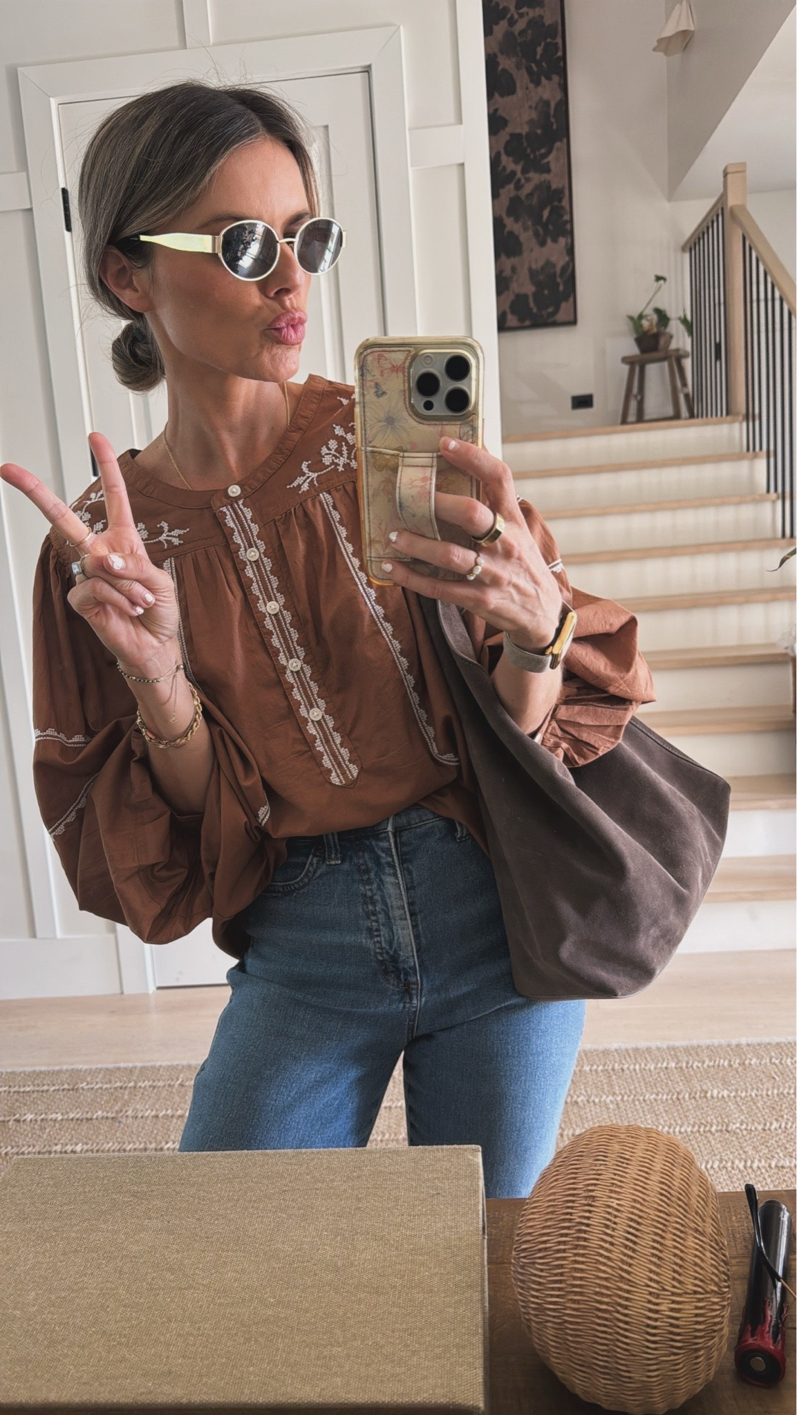 I accidentally ordered this in a size too big (medium). I ordered the white version in an XS which is a size down and honestly, I like the fit of both. If you want oversize get your normal size if you want more fitted size down one. But even sizing down one you’ll still have an oversized look. I just wanted it really oversized! ￼