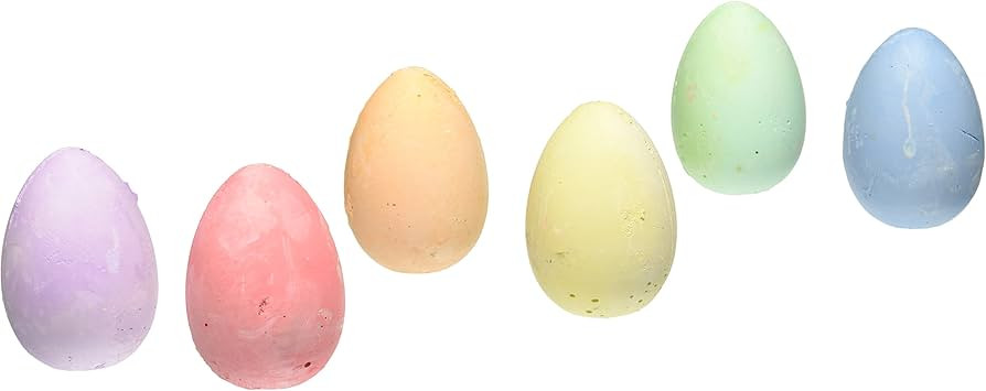 Easter Egg Sidewalk Chalk - 6 Pack | Amazon (US)