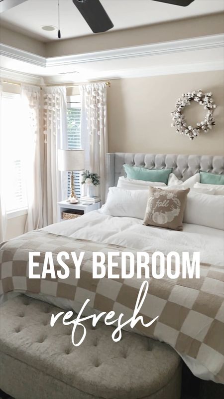 Loving this farmhouse boho bedroom makeover so much! This checkered throw is so cute and cozy, I found it on Amazon! Plus my new Lush Decor Curtains made a big impact to make this room look more cozy and finished.

Amazon finds | boho bedroom | farmhouse bedroom | checkered throw blanket | checkered blanket | home decor | bedroom decor | tufted headboard | peaceful bedroom | wayfair finds | white nightstands | storage bench | king size bed | farmhouse style | bohemian bedroom | checkered throw | holiday gift | budget friendly gift ideas | gifts for home decorator | gifts for homebody | tufted bench 

#LTKGiftGuide #LTKVideo #LTKhome