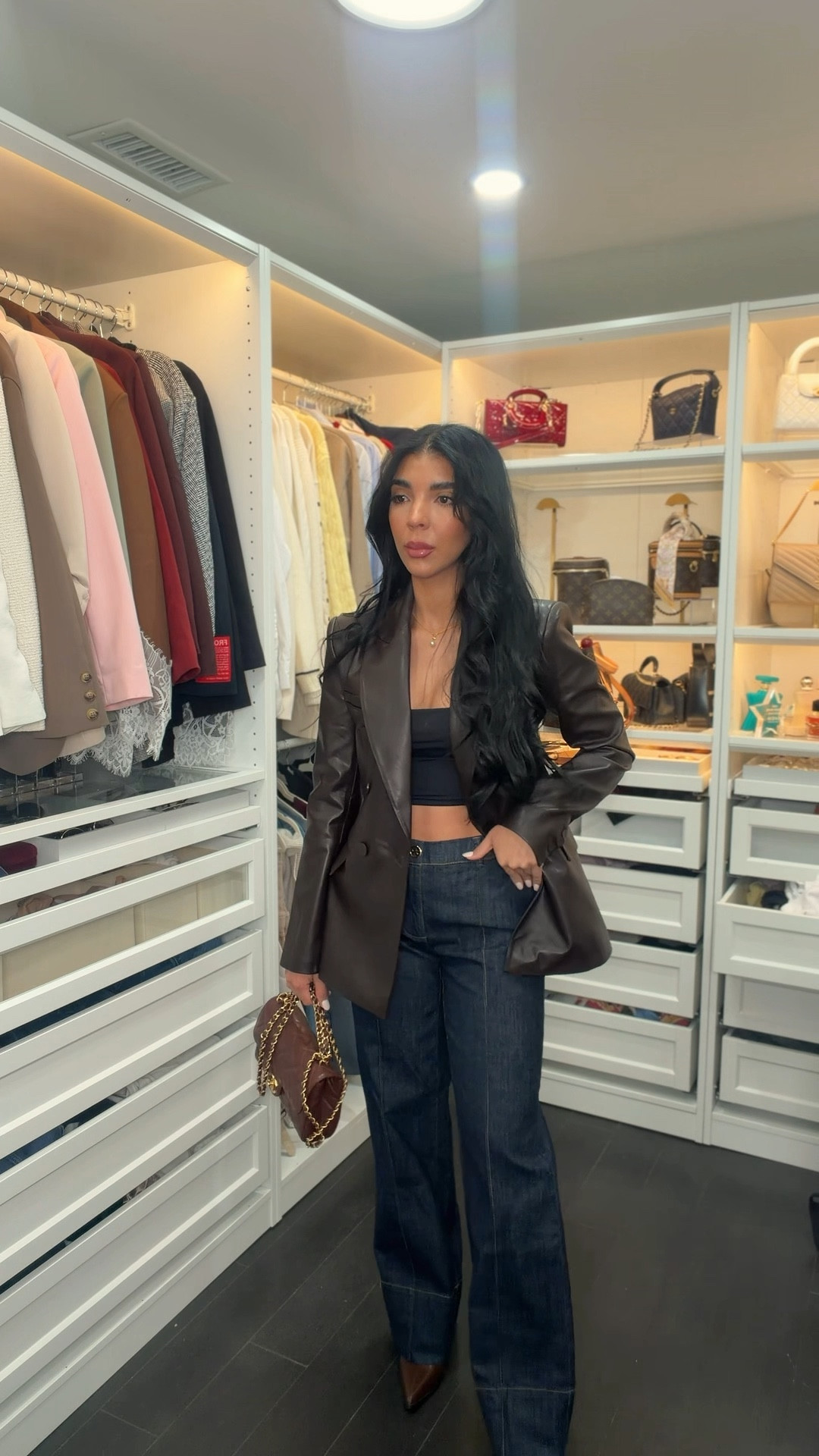 Girls, I’m obsessed with this leather blazer. Wearing XS

#LTKootd #LTKPetite #LTKgrwm