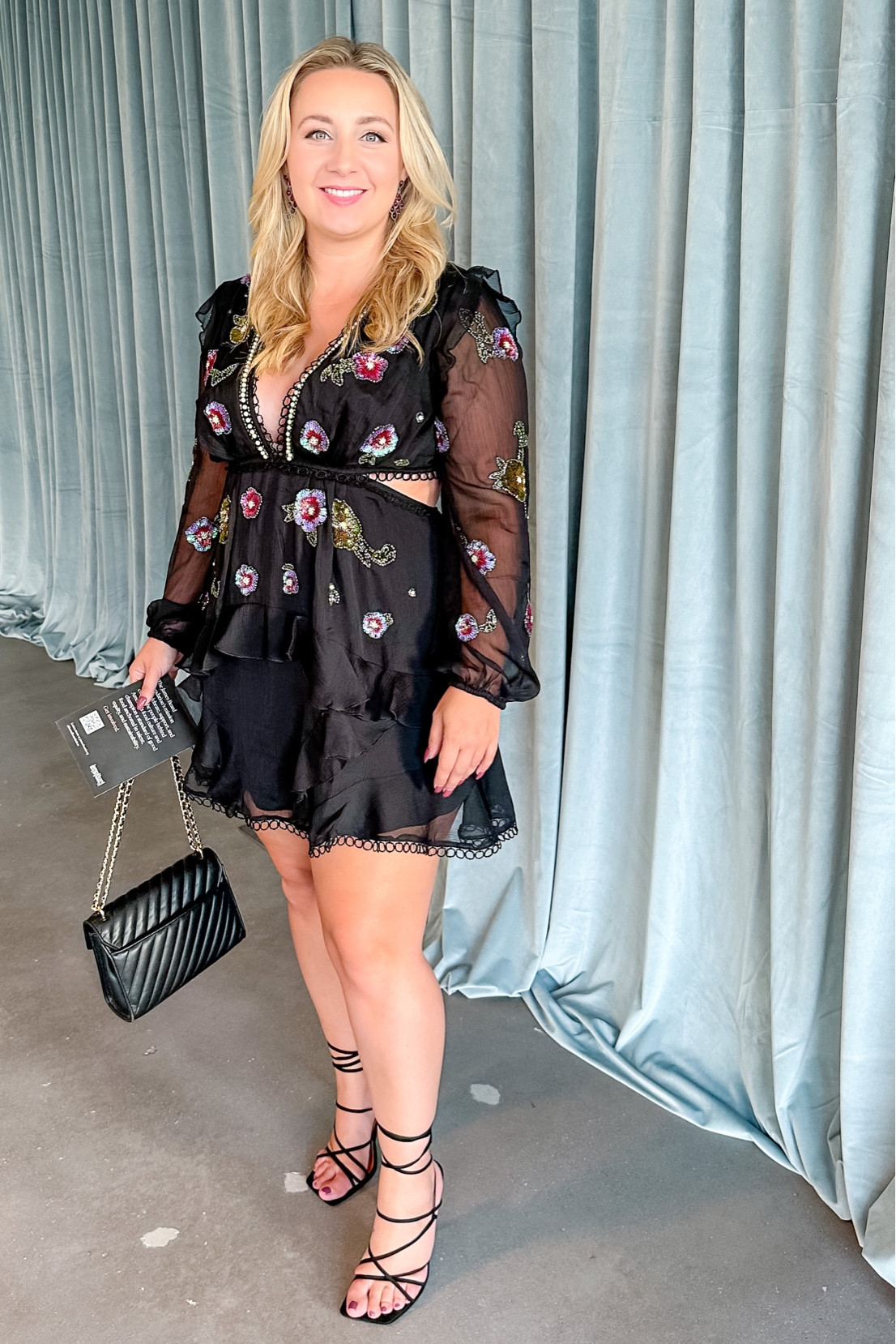 Beautiful *final sale* dress from ASOS! I’m 5’4-5’5, 195lbs, and ordered a size 12. My shape is considered more curvy and my waist is smaller. Consider those things when ordering because it is final sale. 

#LTKcurves #LTKxNSale #LTKunder50