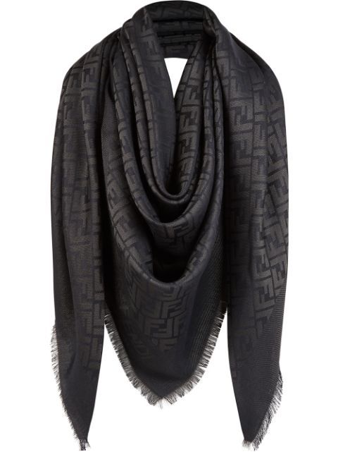 large jacquard FF motif shawl | Farfetch (US)