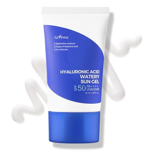 ISNTREE Hyaluronic Acid Watery Sun Gel 50 ml | SPF 50+ PA++++ | Korean Sunscreen | Lightweight & Hydrating Gel | No White Cast | Daily UV Protection | Amazon (UK)