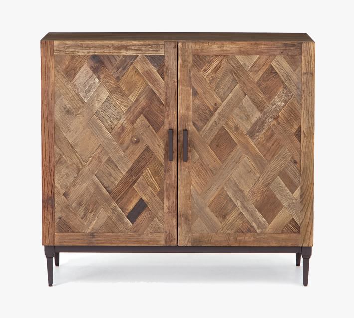Parquet Wood Cabinet Buffet | Pottery Barn (US)
