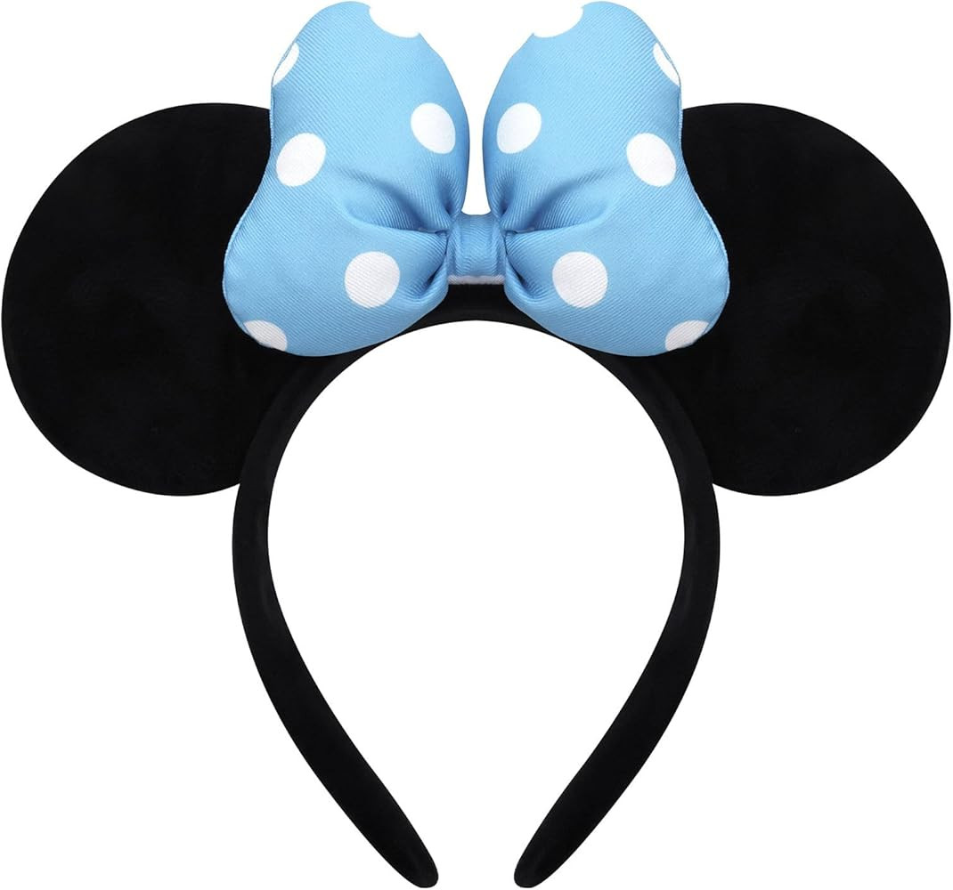 Handmade Mouse Ears Headband for Women and Ladies, Polka Dot Bow Minnie Ears Costume Accessories | Amazon (US)