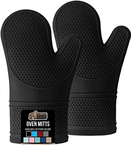 Gorilla Grip Premium Silicone Slip Resistant Oven Mitt Set, Soft Flexible Oven Gloves, Heat Resis... | Amazon (US)