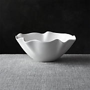 White Ruffle 11" Small Bowl + Reviews | Crate & Barrel | Crate & Barrel