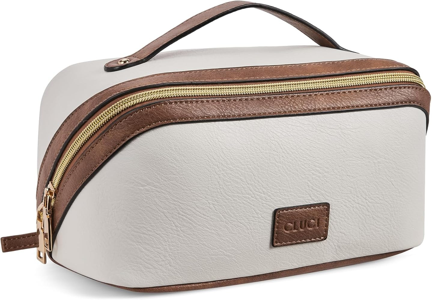 Makeup Bag Travel Makeup Bag Leather Waterproof Large Capacity Cosmetic Bag Make Up Bag for Women... | Amazon (US)